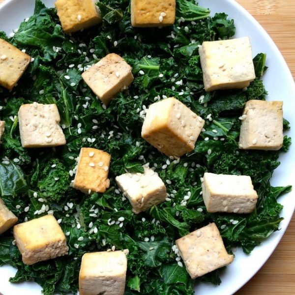 Kale Tofu Stir Fry (Vegan + Keto + LowCarb + GlutenFree)