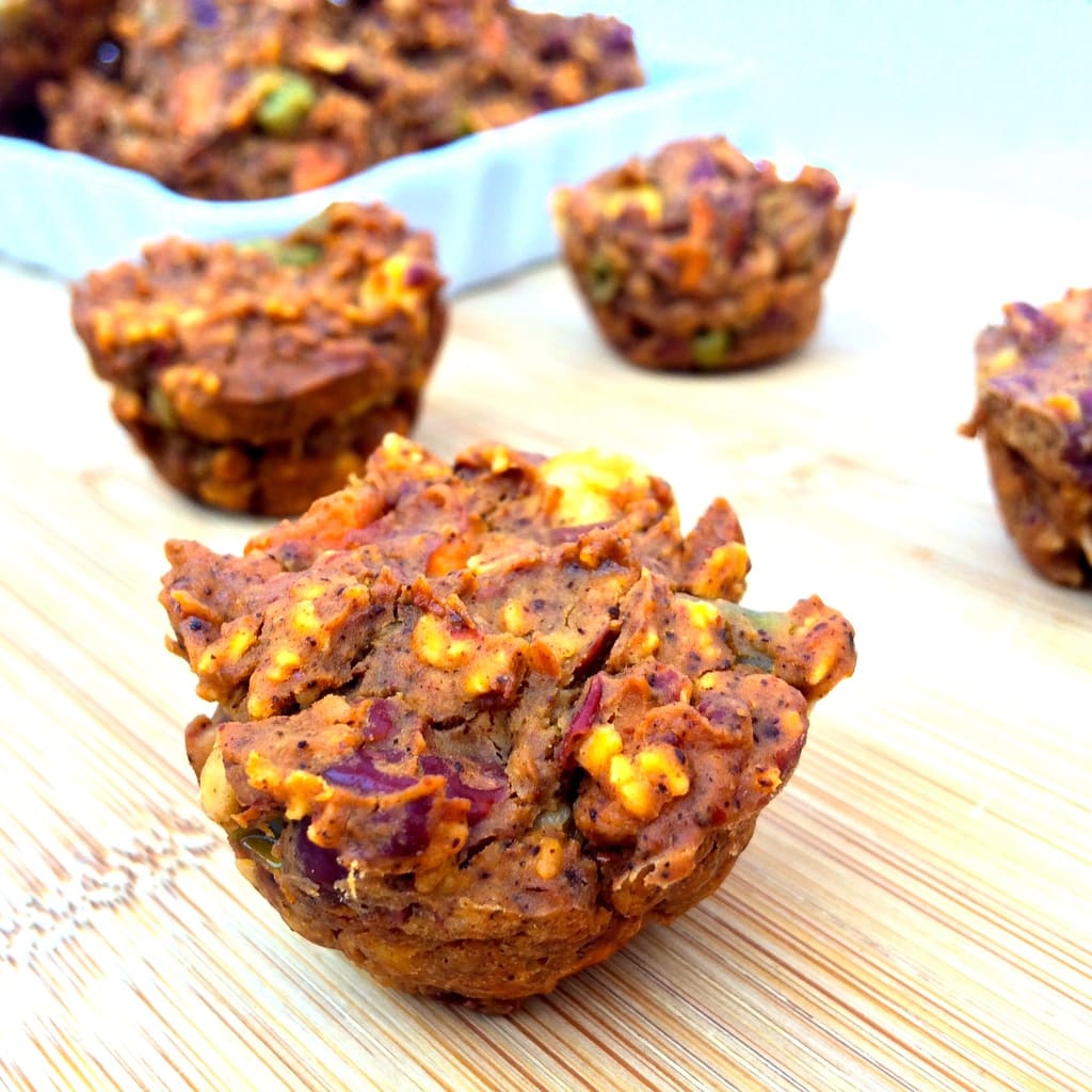 These healthy Vegan Meatloaf Bites are the perfect appetizer, game day recipe, or Super Bowl snack! They are also gluten-free, oil-free, low-fat, and low-calorie.