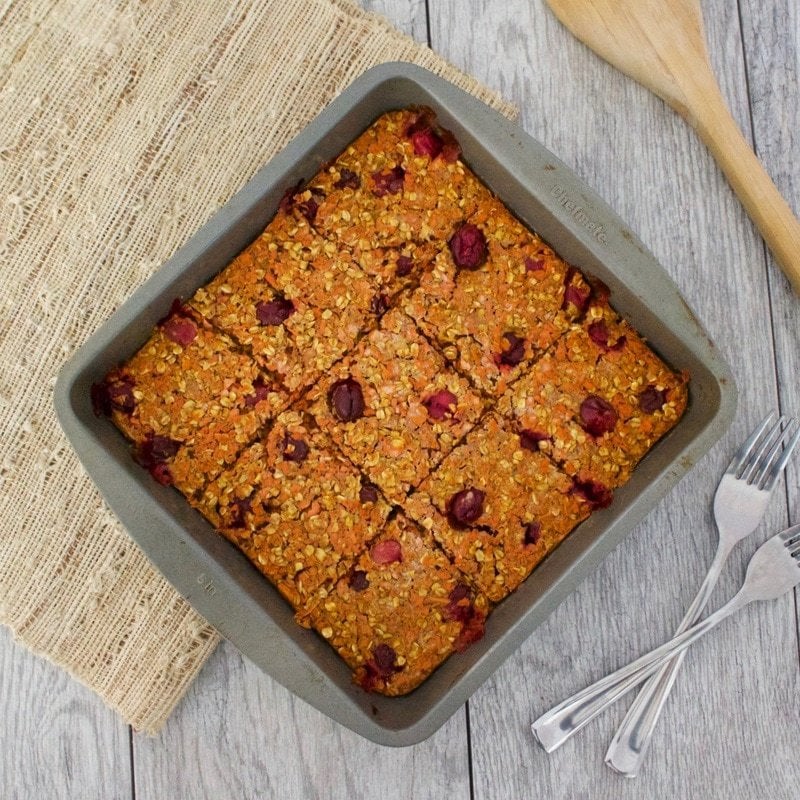 These AMAZING Cranberry Morning Glory Bars are loaded with sweet cinnamon flavor and are super delicious & healthy for you! They are vegan, gluten-free, sugar-free, low-fat, oil-free, and low-calorie - only 79 calories each!