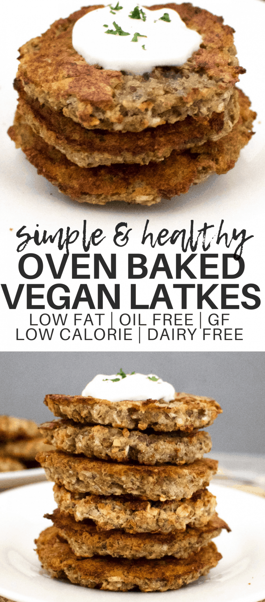 OvenBaked Vegan Latkes (GlutenFree + LowFat + OilFree)