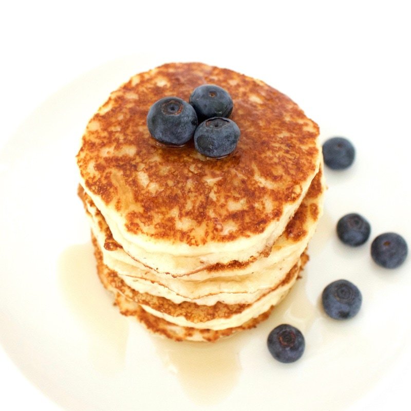 These Perfect Keto Vegan Pancakes are absolutely AMAZING! They're also gluten-free, dairy-free, paleo, and sugar-free. The perfect, healthy & delicious breakfast!