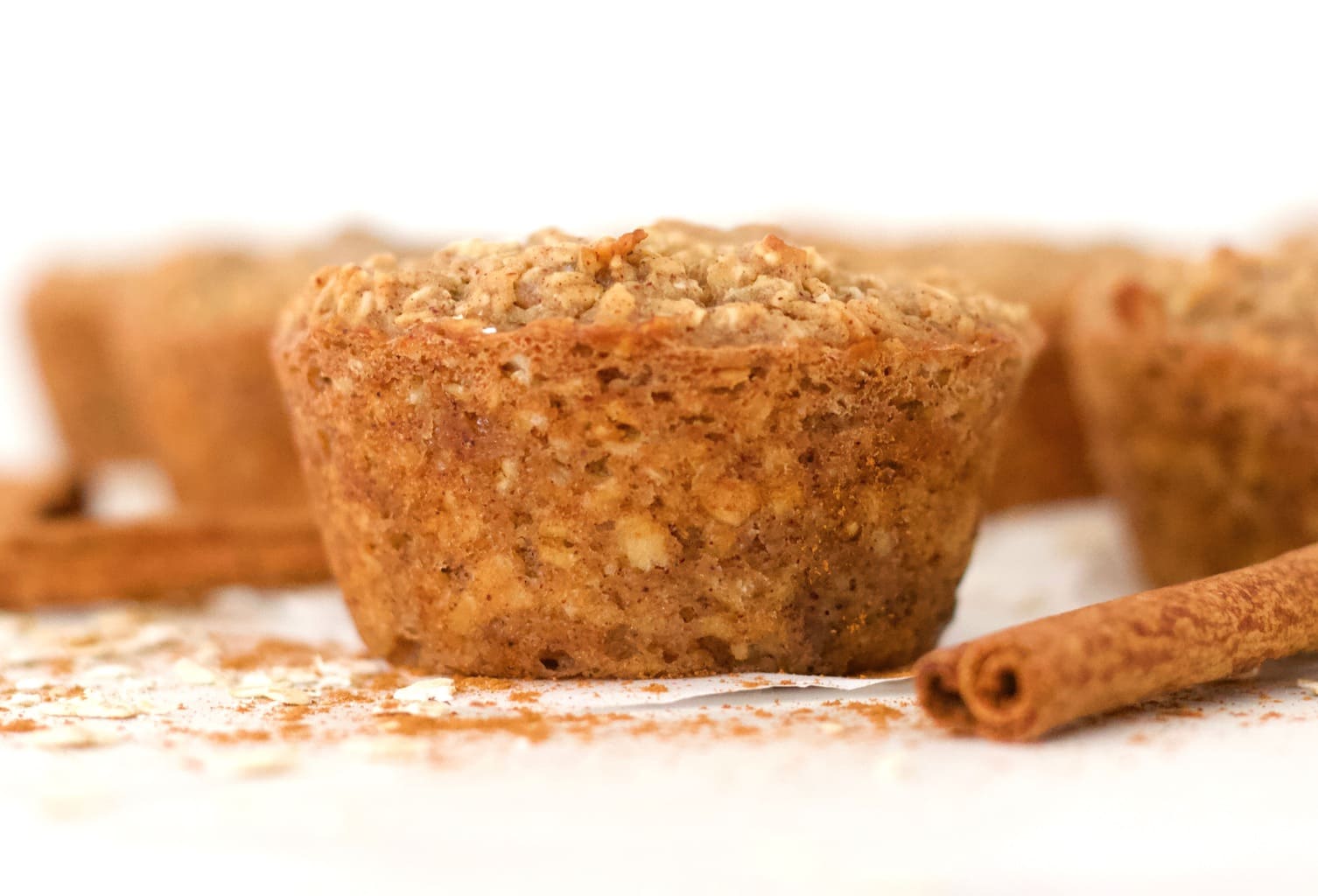 You will LOVE these super healthy & delicious Cinnamon Roll Protein Oatmeal Muffins! They are vegan, gluten-free, dairy-free, sugar-free, oil-free, low-carb, and low-calorie - only 87 calories each! Made with tofu for a powerful protein boost - the perfect, filling, vegan breakfast.